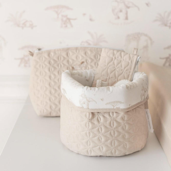 Théophile & Patachou - Safari - Verzorgingsmand rond - Gewatteerd