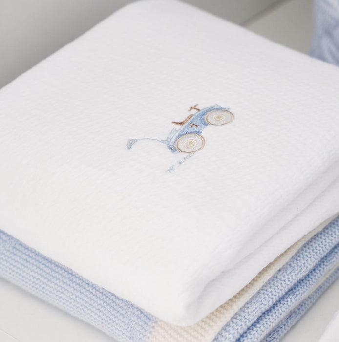 Théophile & Patachou - Classic Car - Doopdeken 62x80cm - Gewafeld