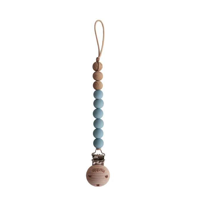 Mushie - Fopspeenketting Eva Cadet Blue