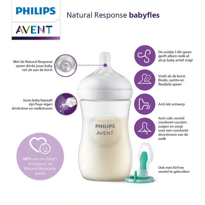Avent - Natural 3.0 zuigfles 260 ml Duo
