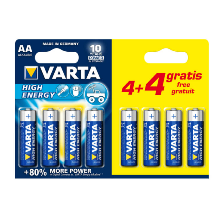 Varta - Varta High Energy 1.5 Volt AA paquet 8 pcs