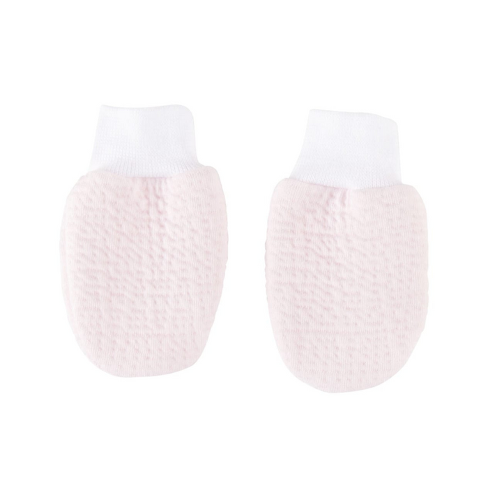 Théophile & Patachou - Casual baby uitzet - Wanten jersey gewafeld -  Roze M:  TU