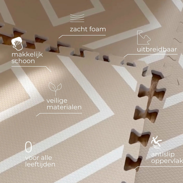 Eeveve -  Puzzle Mat Modern Blocks - Desert Sand