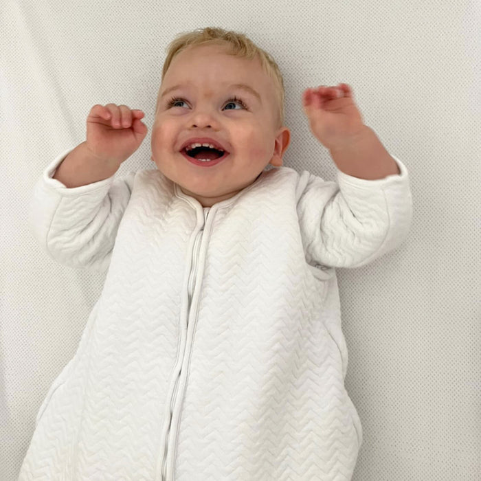 Poetree - Chevron White - Slaapzak- 90 (6mnd - 2jr.)