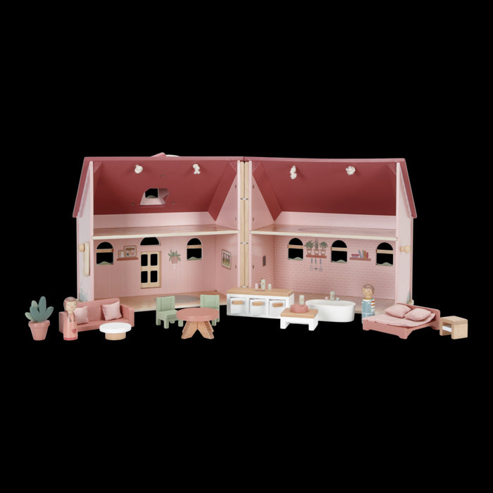 LD Toys - Draagbaar houten poppenhuis FSC