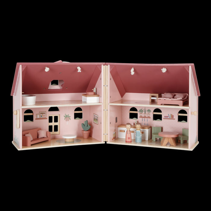 LD Toys - Draagbaar houten poppenhuis FSC