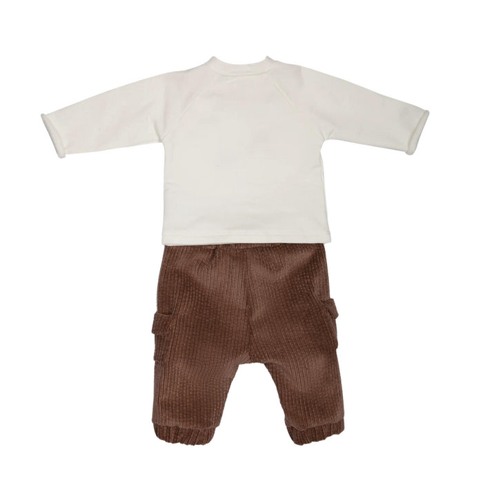 Lalalu - Set van 2 van longsleeve en broek in rib