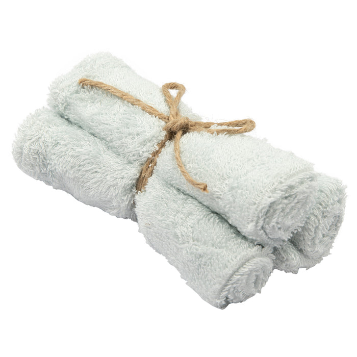 Timboo - WASHCLOTH (3 pieces) - RIVIERA BLUE