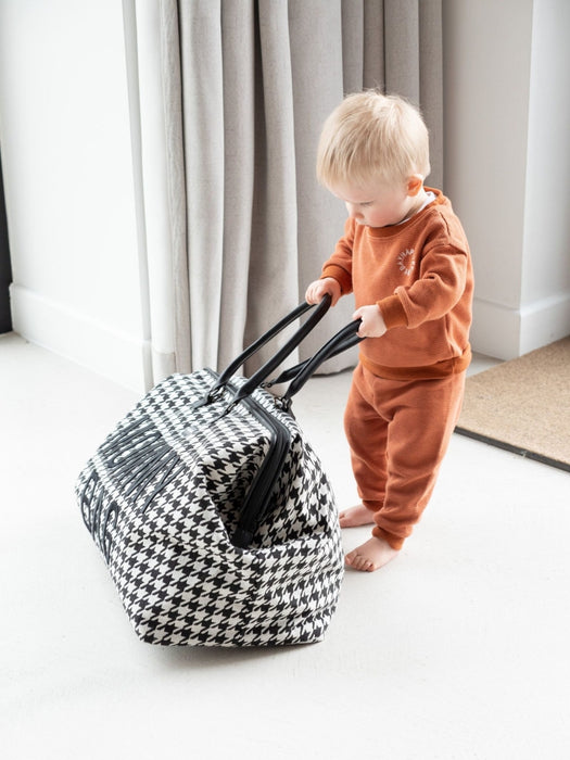 Childhome - MOMMY BAG PIED DE POULE ZWART