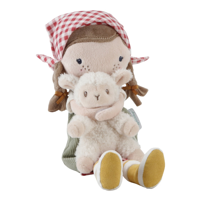 LD - Knuffelpop Boerin Rosa met schaap 35cm