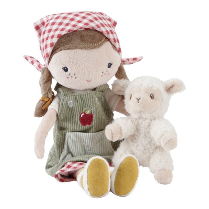 LD - Knuffelpop Boerin Rosa met schaap 35cm