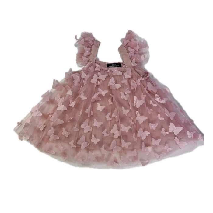 Prinsessefin - Jurk met tule en vlindertjes Antique Mauve