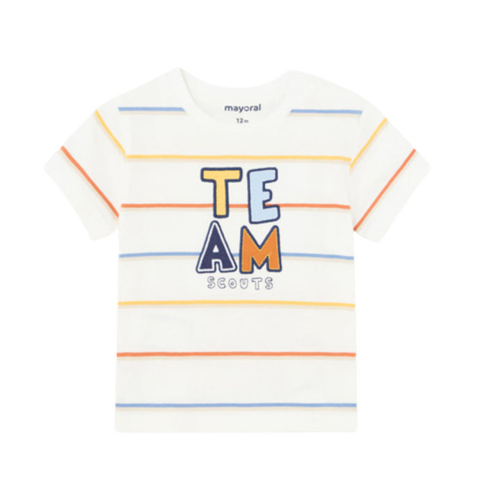 Mayoral - Stripes s/s t-shirt - Clay