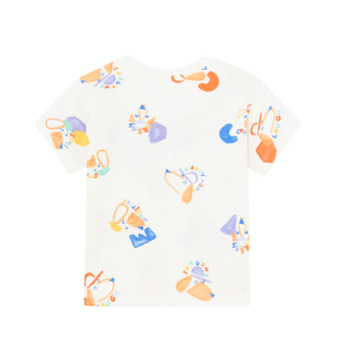 Mayoral - Printed s/s t-shirt - Cream