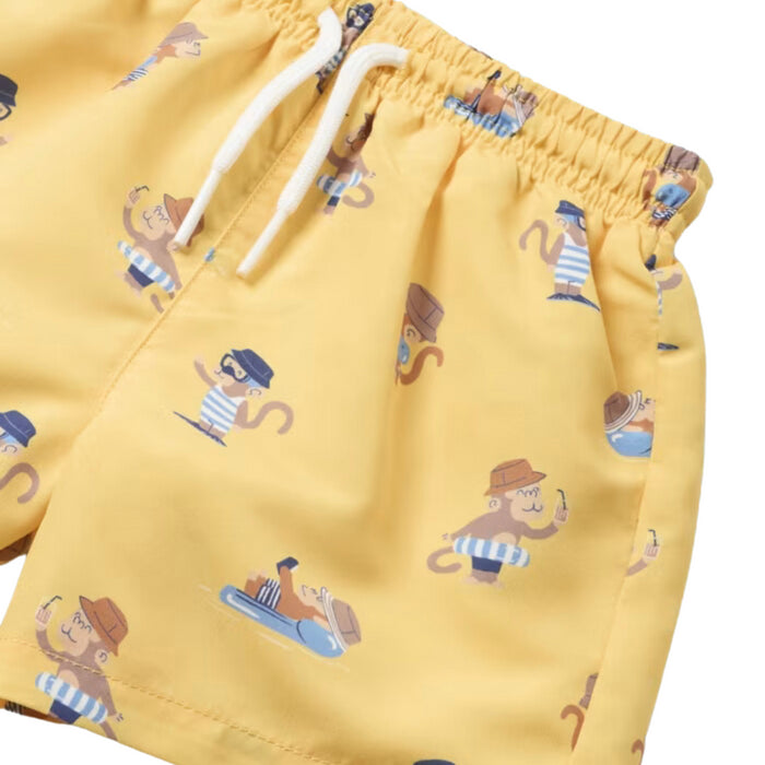 Mayoral - Swim short w/bucket hat set - Banana