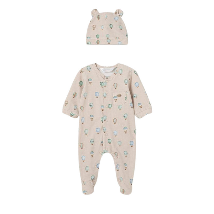 Mayoral - Long onesie w/ hat - Lagoon