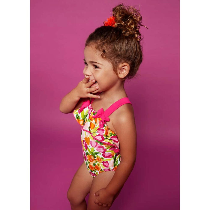 Mayoral - Printed swimsuit - Magenta