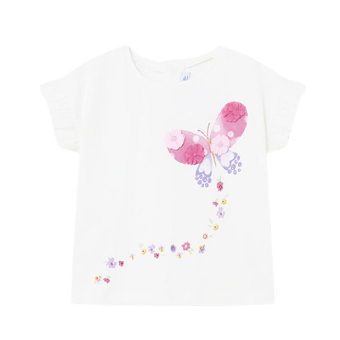 Mayoral - T-shirt met korte mouwen en vlinder