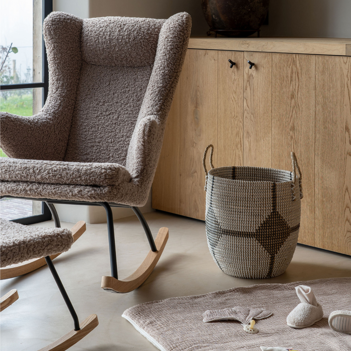 Quax - ROCKING ADULT CHAIR DE LUXE Teddy - STONE