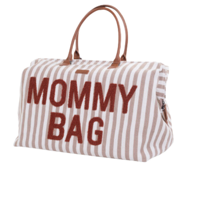 Childhome - MOMMY BAG ® STREPEN - NUDE/TERRACOTTA