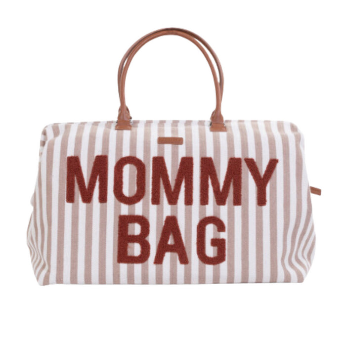 Childhome - MOMMY BAG ® STREPEN - NUDE/TERRACOTTA