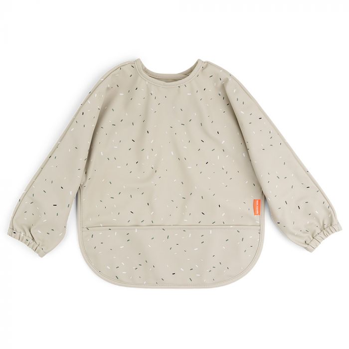 Done by Deer - Sleeved pocket bib Confetti Sand