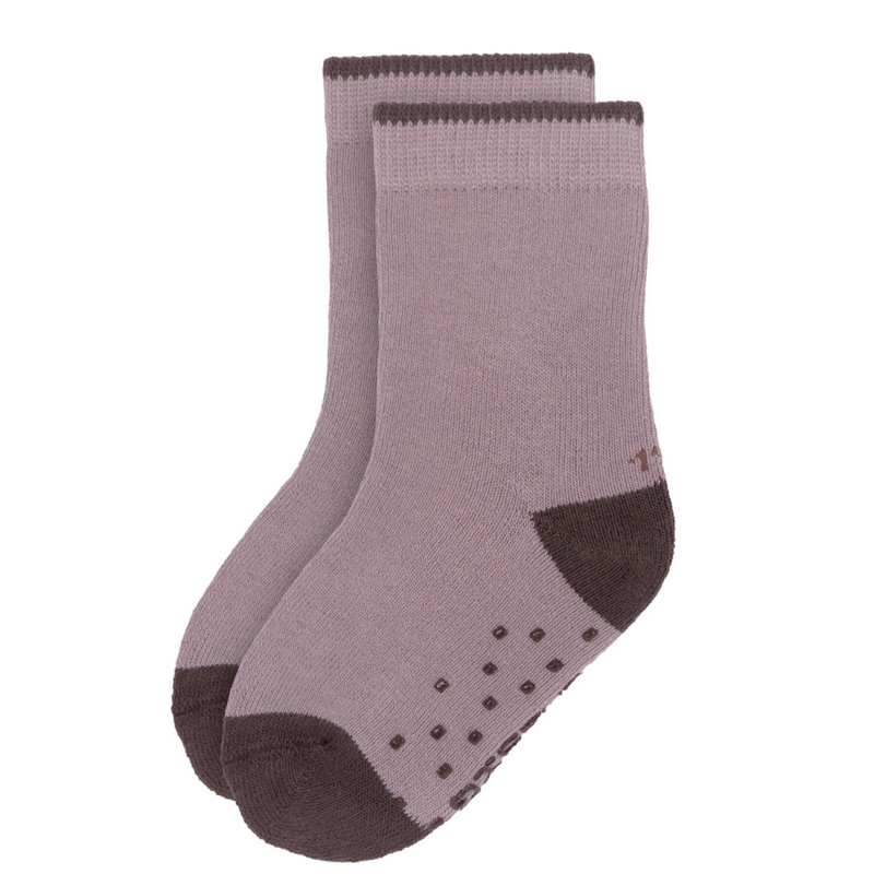 Lassig - Anti-slip Socks GOTS 2 pcs assorted - Tiny Farmer Paars