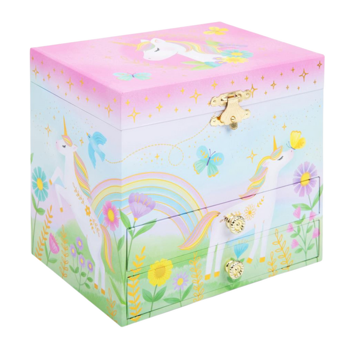 Giggle & Honey - Muziekdoos Juwelen - Floral Unicorn