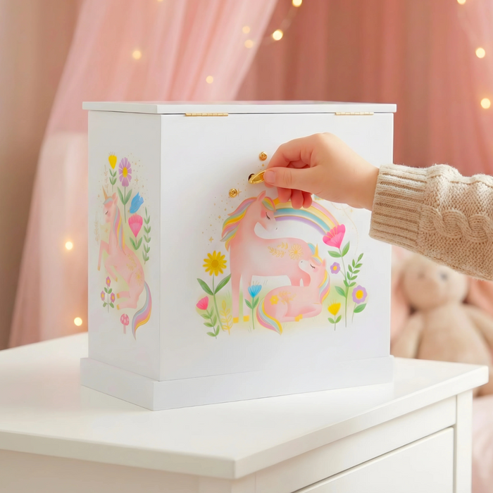 Giggle & Honey - Muziekdoos Juwelen - Floral Unicorn