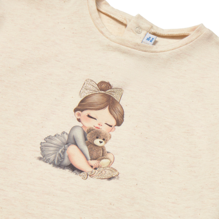 Mayoral - T-shirt met lange mouwen Ballerina - Beige