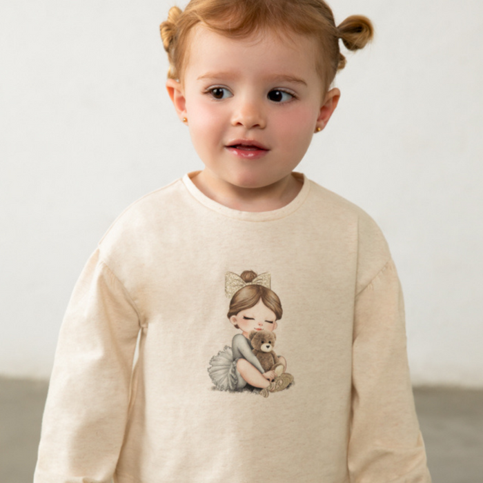 Mayoral - T-shirt met lange mouwen Ballerina - Beige