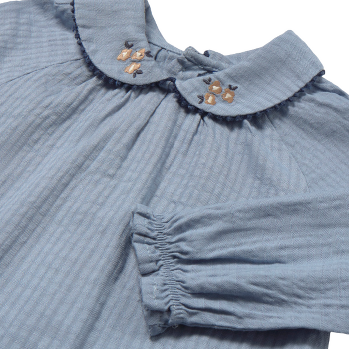 Mayoral - Textured woven blouse Light blue