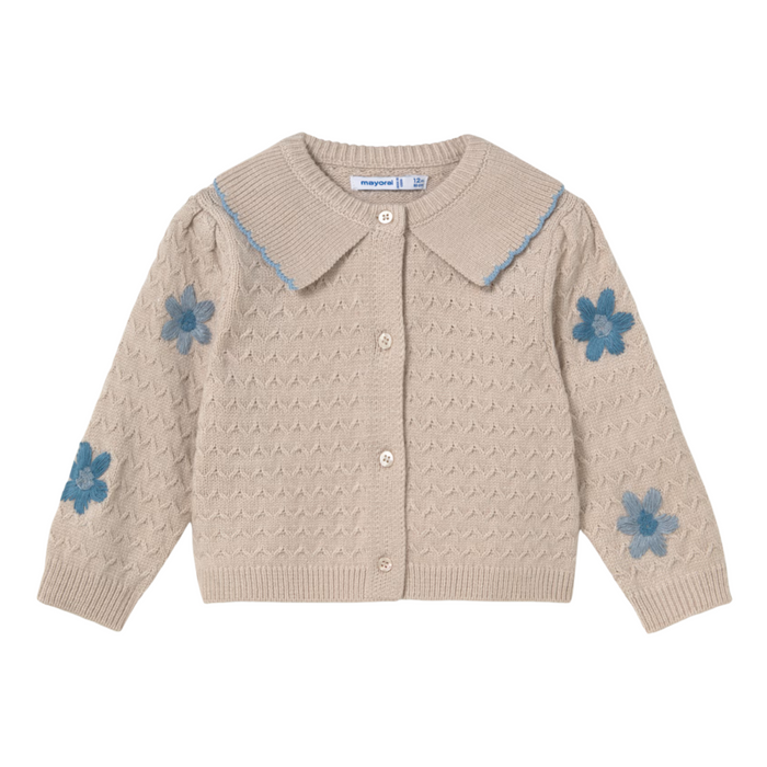 Mayoral - Floral-embroidered cardigan seed