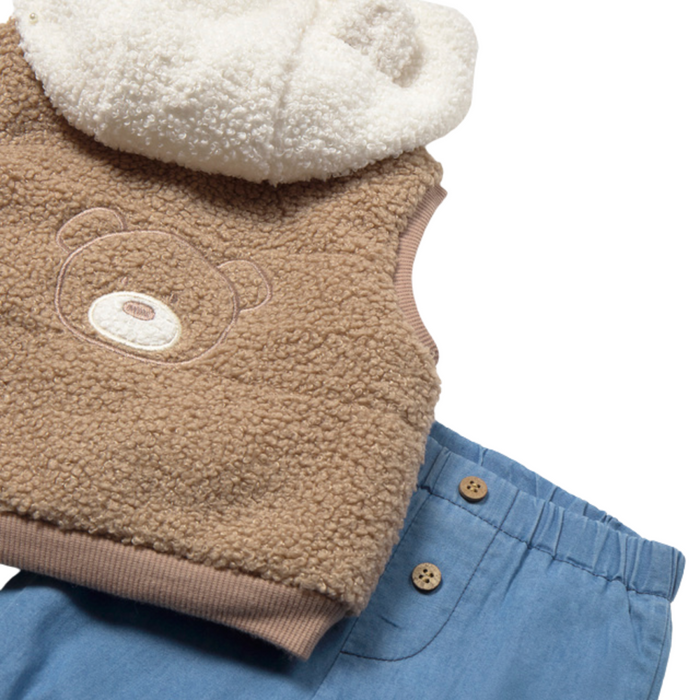 Mayoral - Shorts set w/ long vest Sponge Cak