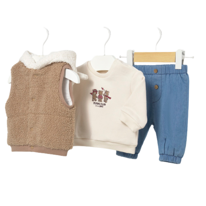 Mayoral - Shorts set w/ long vest Sponge Cak