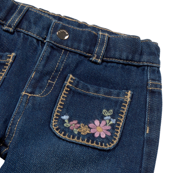 Mayoral - Denim jeans met geborduurde zakjes vooraan