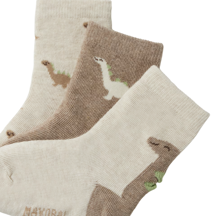 Mayoral - Set van 3 paar kousen - Dino Beige