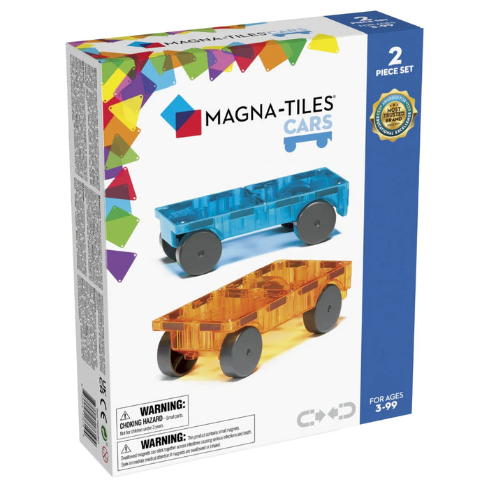 Magna Tiles - Cars 2 stuks uitbreidingsset: Blue & Orange