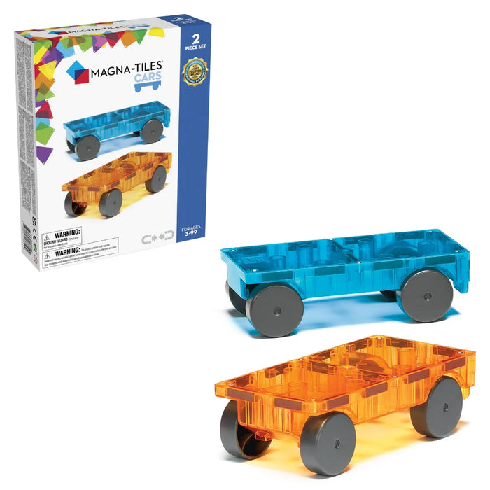 Magna Tiles - Cars 2 stuks uitbreidingsset: Blue & Orange
