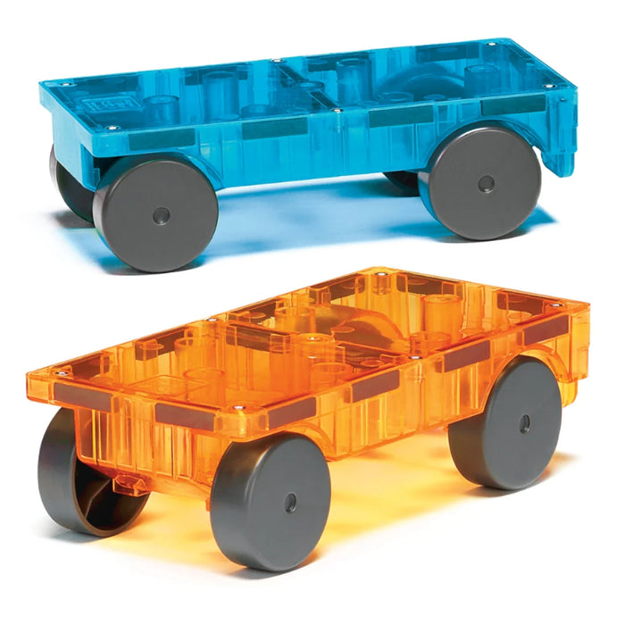 Magna Tiles - Cars 2 stuks uitbreidingsset: Blue & Orange