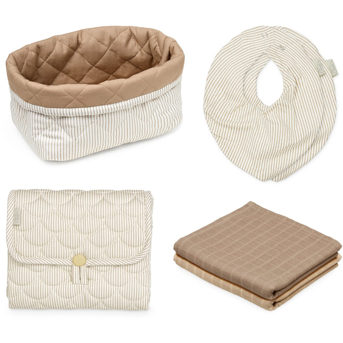 Camcam - Baby Care Set - Classic Stripes Camel