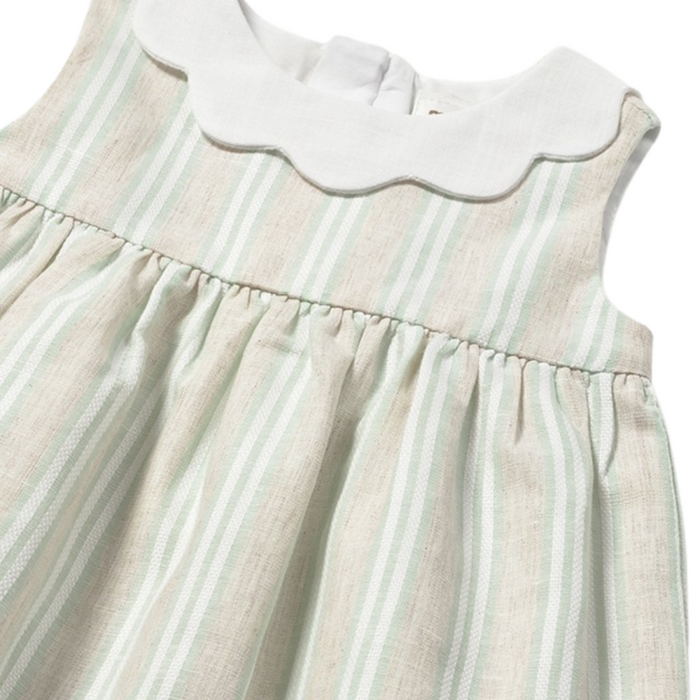 Mayoral - Jurk in beige met streepjes