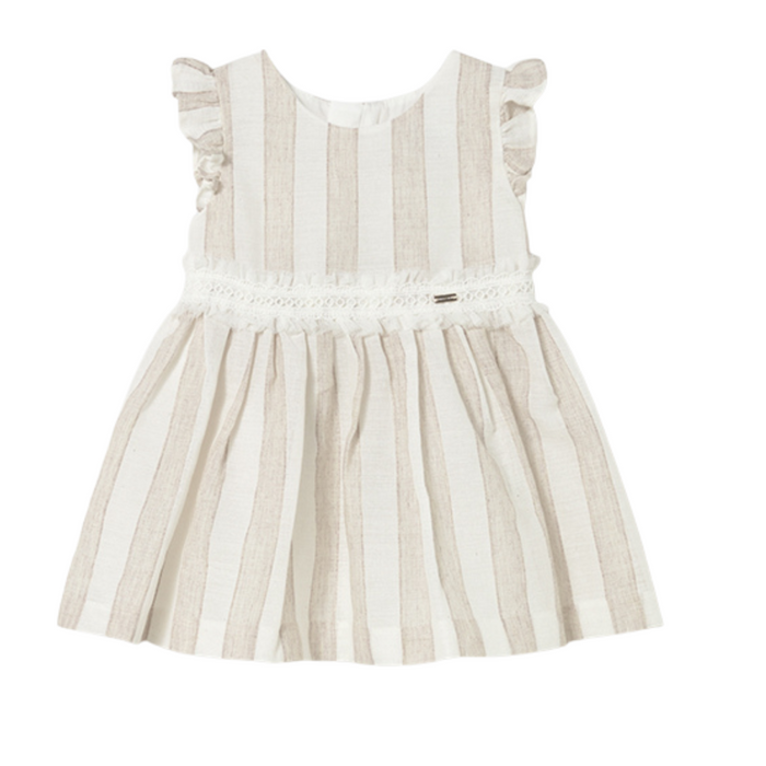 Mayoral - Jurk in wit met beige