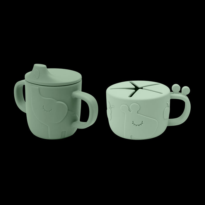Done By Deer - Spout Snack Cup Set Green