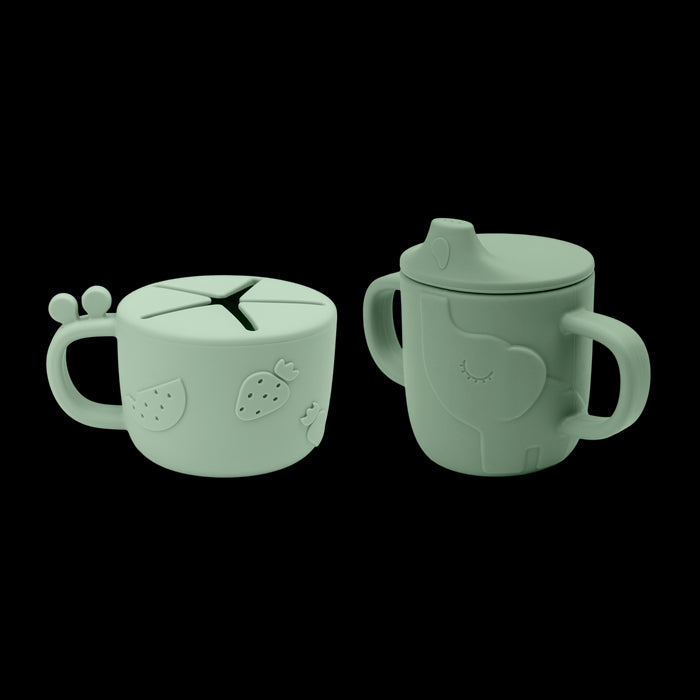 Done By Deer - Spout Snack Cup Set Green