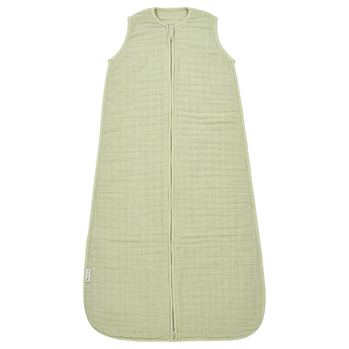 Meyco - Zomerslaapzak ongevoerd pre-washed hydrofiel 90 cm- Soft Olive (TOG 0.5)