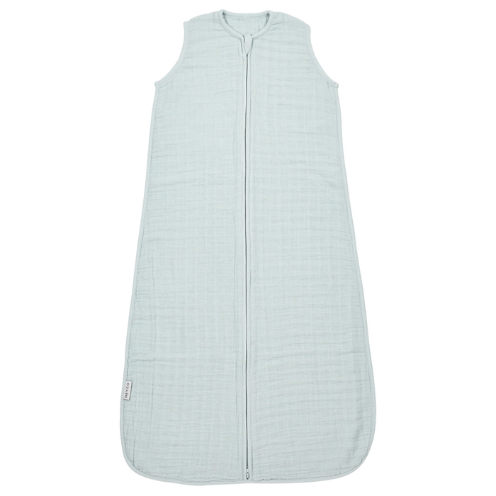 Meyco - Zomerslaapzak ongevoerd pre-washed hydrofiel 110 cm- Grey Blue (TOG 0.5)