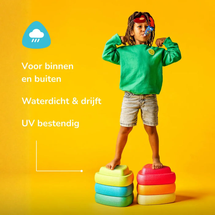 Nattou - Blocky balans stapelstenen - Multicolour