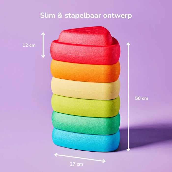 Nattou - Blocky balans stapelstenen - Multicolour