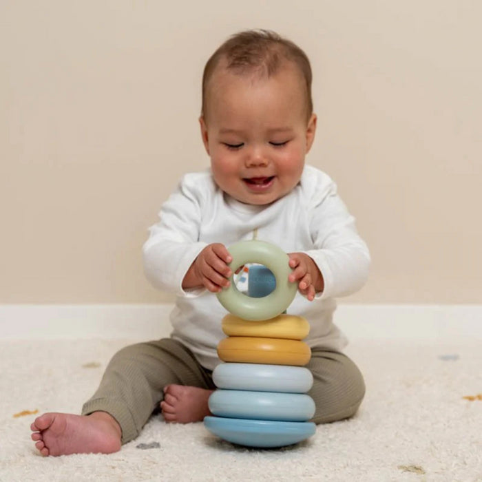 Little Dutch - Stapelringen Blauw kunststof